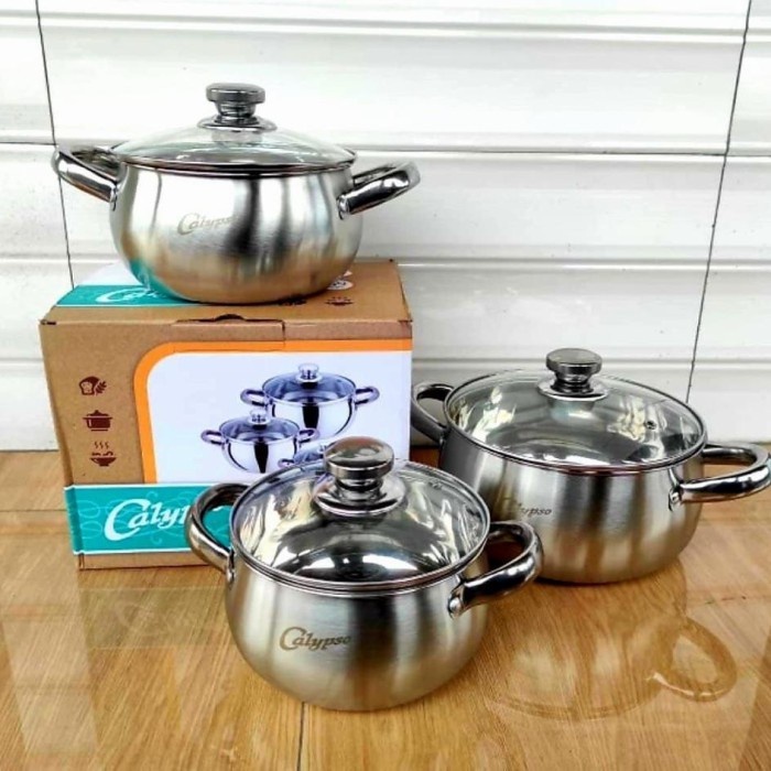 PANCI LABU/PANCI LABU VIENNA/PANCI LABU CALYPSO/PANCI SOUP CALYPSO TEBAL DENGAN TUTUP KACA KUAT
