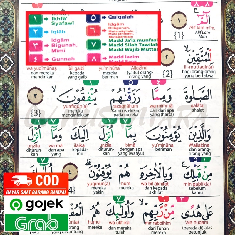 AlQuran JUMBO A3 | Latin Tajwid Blok Angka BerWarna Cocok Untuk Pemula ingin Belajar AlQuran Latin P