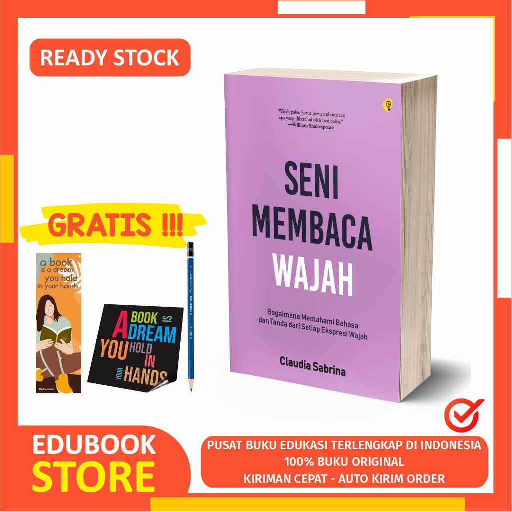

SENI MEMBACA WAJAH - BRIGHT PUBLISER - (BONUS PENSIL 2B, BOOKMARK, STIKER)