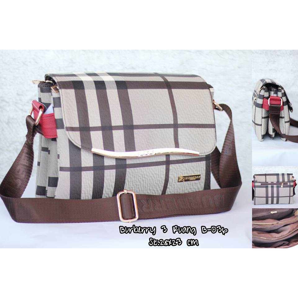 Promo Tas Burberry Selempang Wanita Murah / Tas Slempang Burberry Terbaru / Grosir Tas Import
