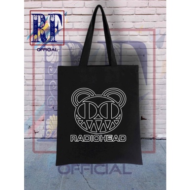 Tote bag band RADIOHEAD tas musik rock metal / totebag tas jinjing sling bags waistbag / tas ransel 