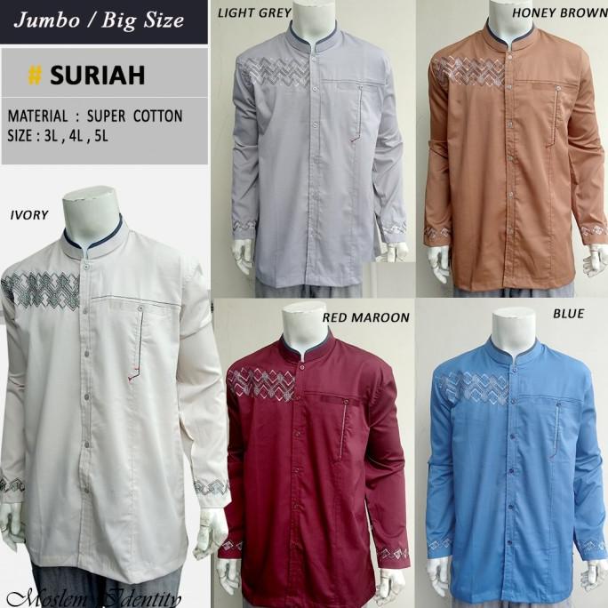 Baju Koko Jumbo Warna Lengan Panjang