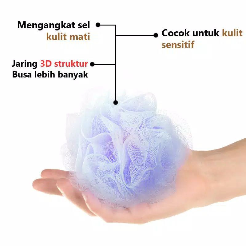 Spons Mandi Bath Sponge Rainbow Sponge Mandi Daki / Busa Mandi / Shower Puff Premium F842