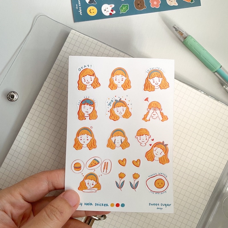 

Girl sticker / stiker jurnal / stiker deco / planner deco