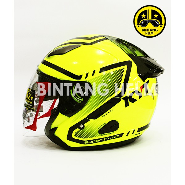 KYT Galaxy Slide Super Fluo Yellow Fluo