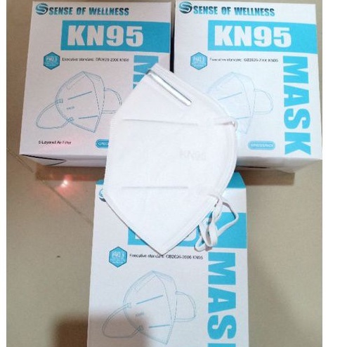 Masker KN95 kawat luar 5 ply putih