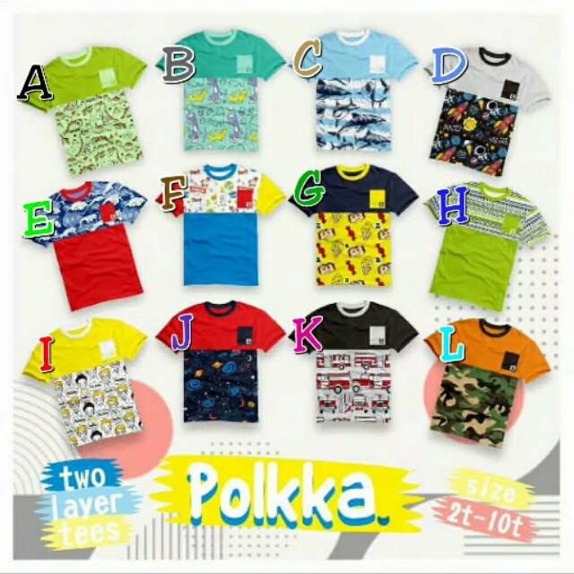 Kaos Anak two layer by polkka