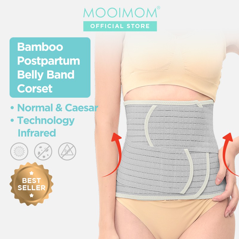 MOOIMOM Bamboo Postpartum Belly Band Korset Pelangsing Pasca Melahirkan