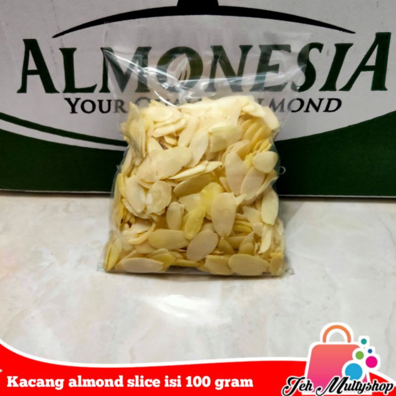 

kacang almond slice premium almonesia 100 gram