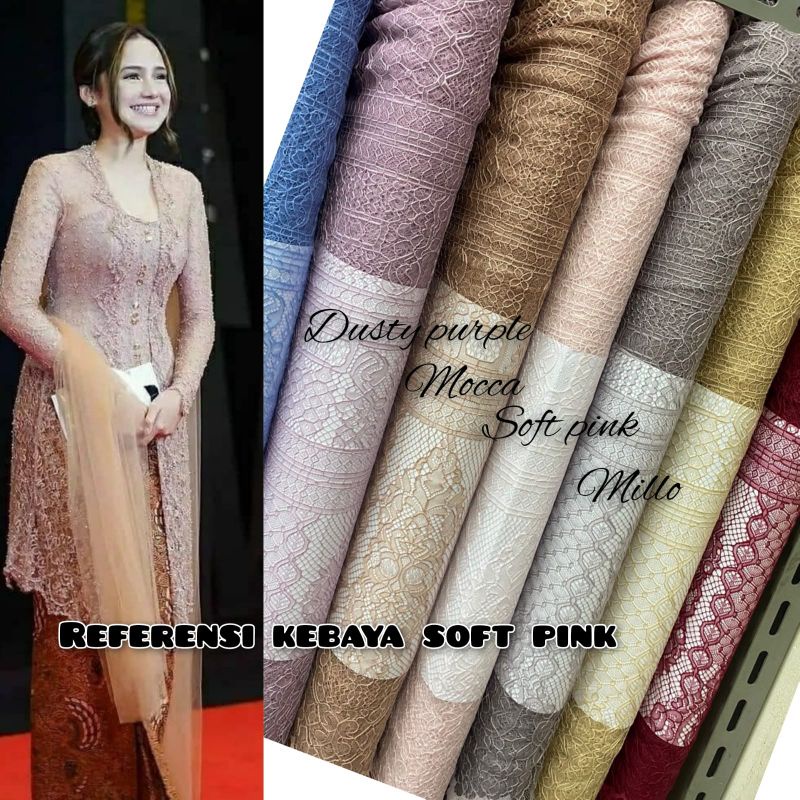 SEMI PRANCIS, BROKAT SANTILI, BROKAT HALUS, CHANTILLY, BROKAT PANEL, BROKAT POTONGAN