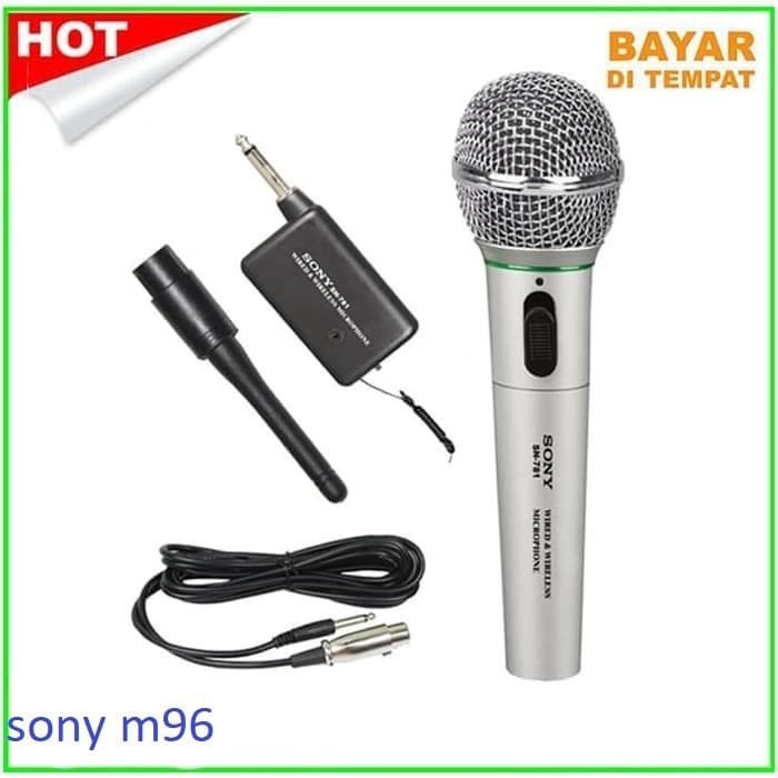 Sony M-96 Microphone Bisa wireless dan kabel 2IN1 -suara mantap