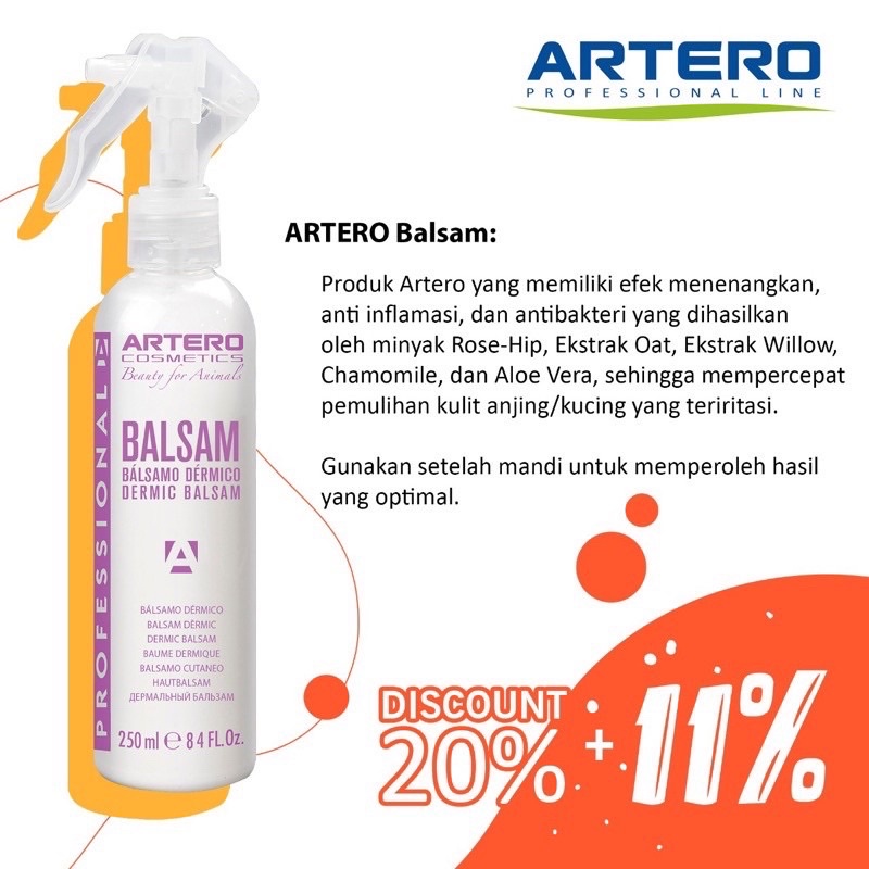 ARTERO BALSAM . SPRAY ANTI PENYAKIT KULIT , JAMUR , ALERGI DLL KUCING / ANJING