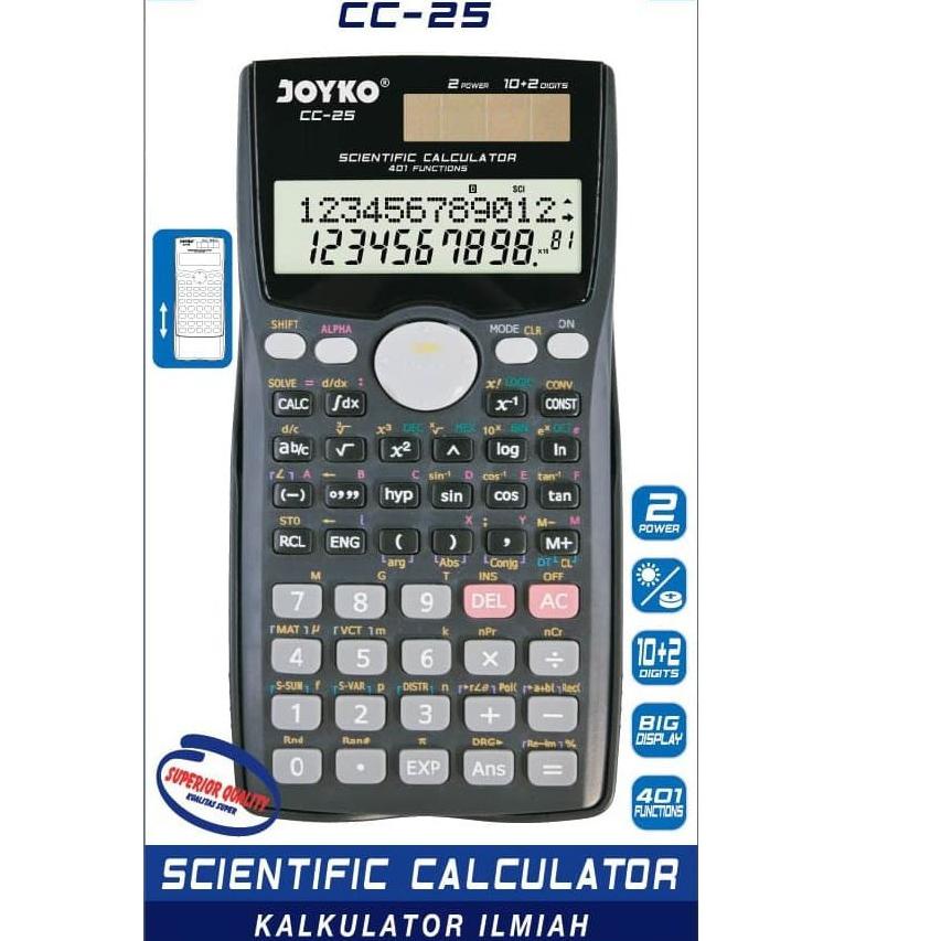 

Terjangkau Calculator Kalkulator Joyko CC-25 Scientific 401 Functions MURAH ✓