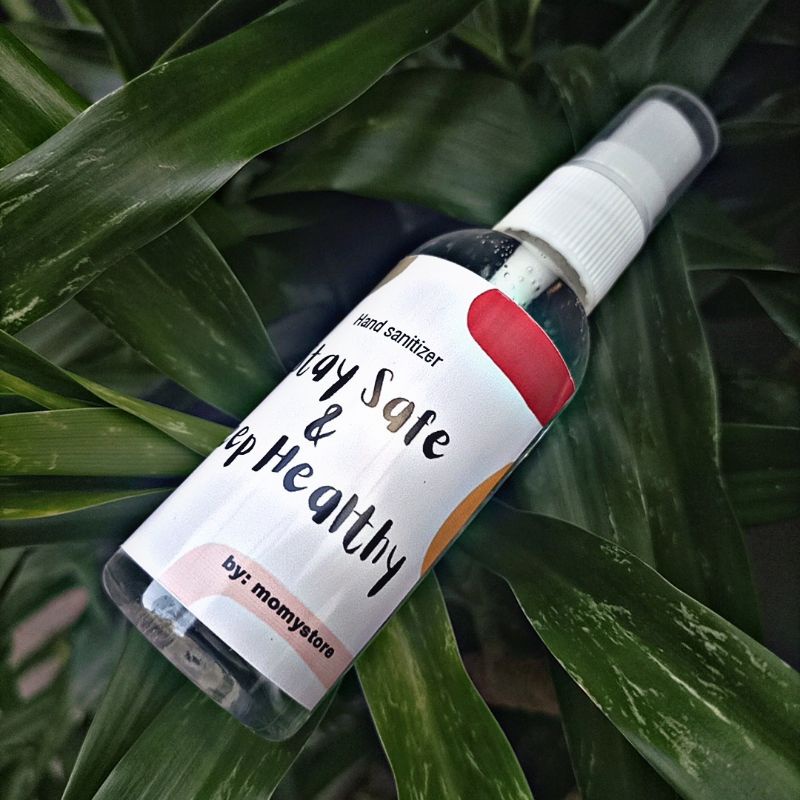 souvenir handsanitizer spray 60ml plus custom label, tanpa minimum