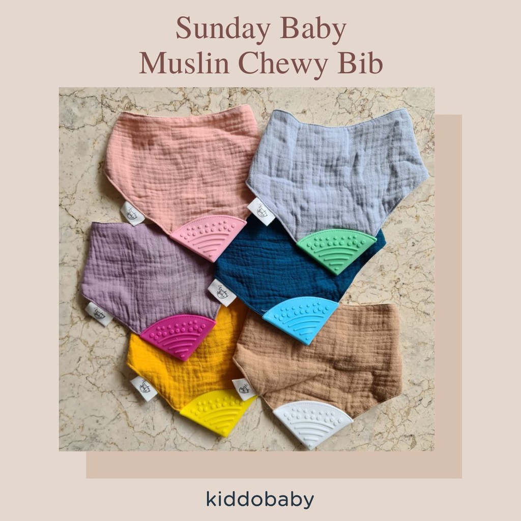 Sunday Baby Muslin Chewy Bib | Celemek Bayi