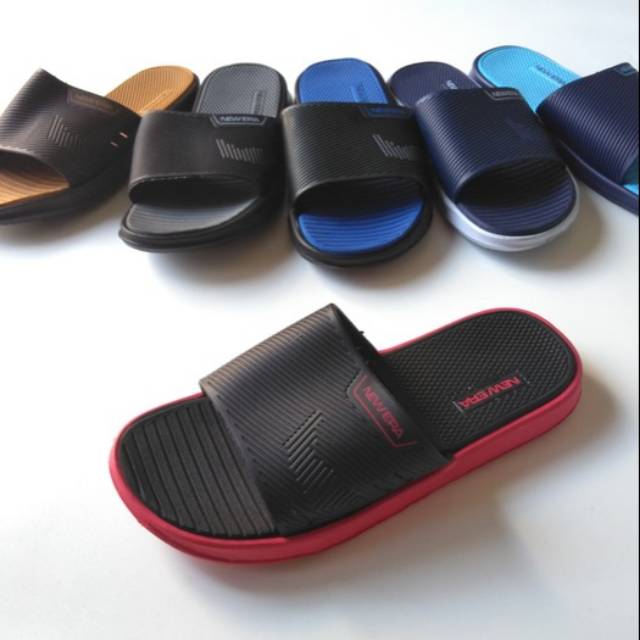 Sandal Selop Pria Karet Ringan Bahan Pylon Jumbo New Era MB E 1245.B seri size 40 41 42 43 44