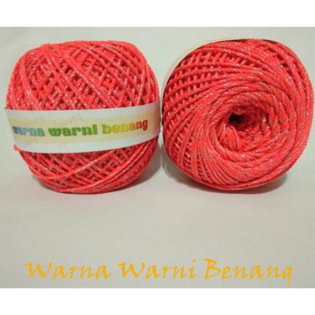 Benang Rajut Polyester Glitter