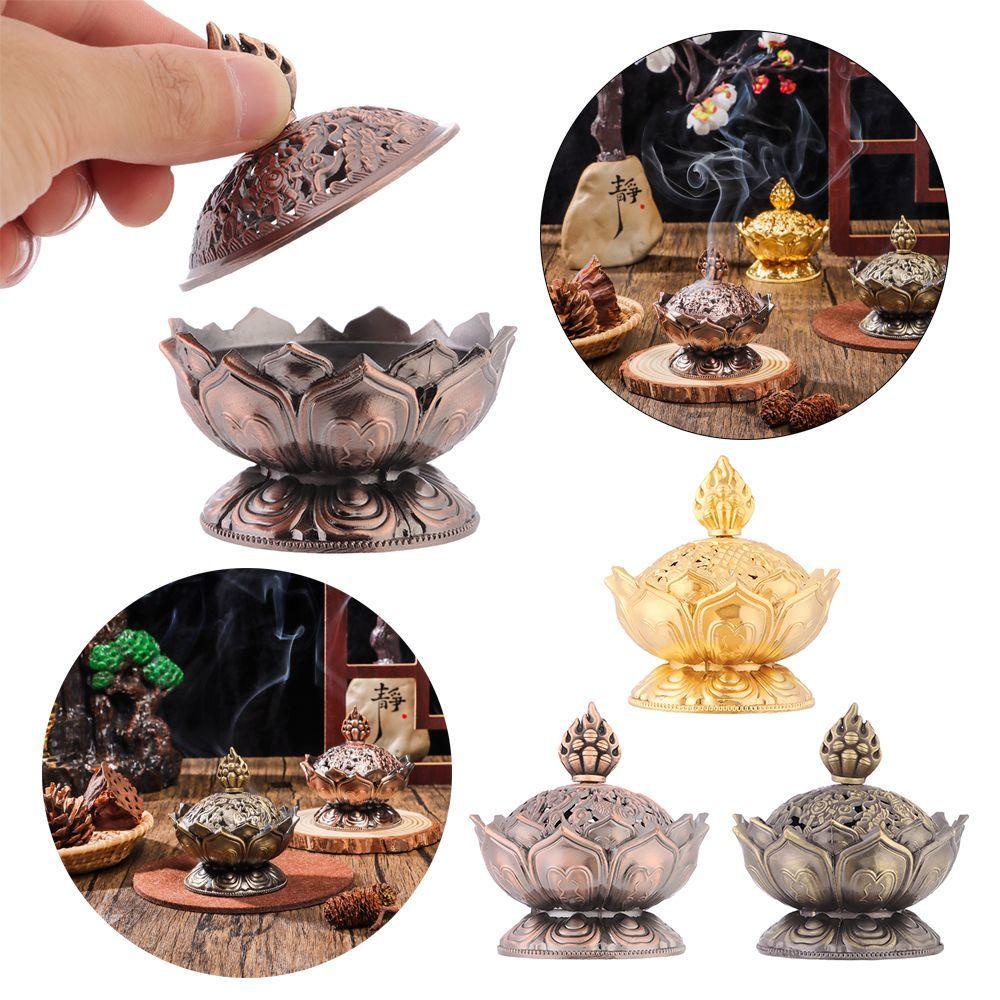 Solighter Tempat Dupa Meditasi Kreatif Tungku Aromaterapi Logam