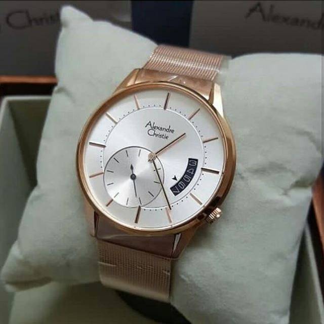 Jam TANGAN Alexandre Christie AC8519 Original Rosegold