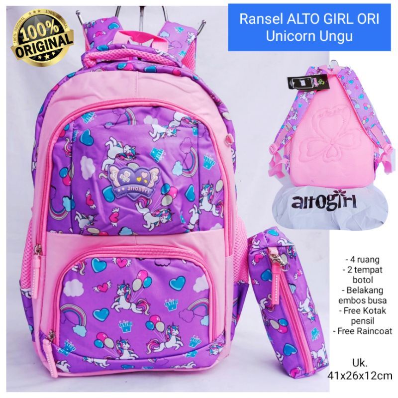 Tas ransel alto tas ransel anak sekolah perempuan SD ,SMP Original-Alto shopia C