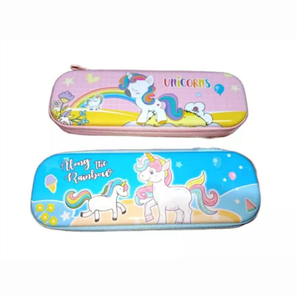 Kotak Pensil Kaleng dengan Resleting Karakter Kartun. Murah