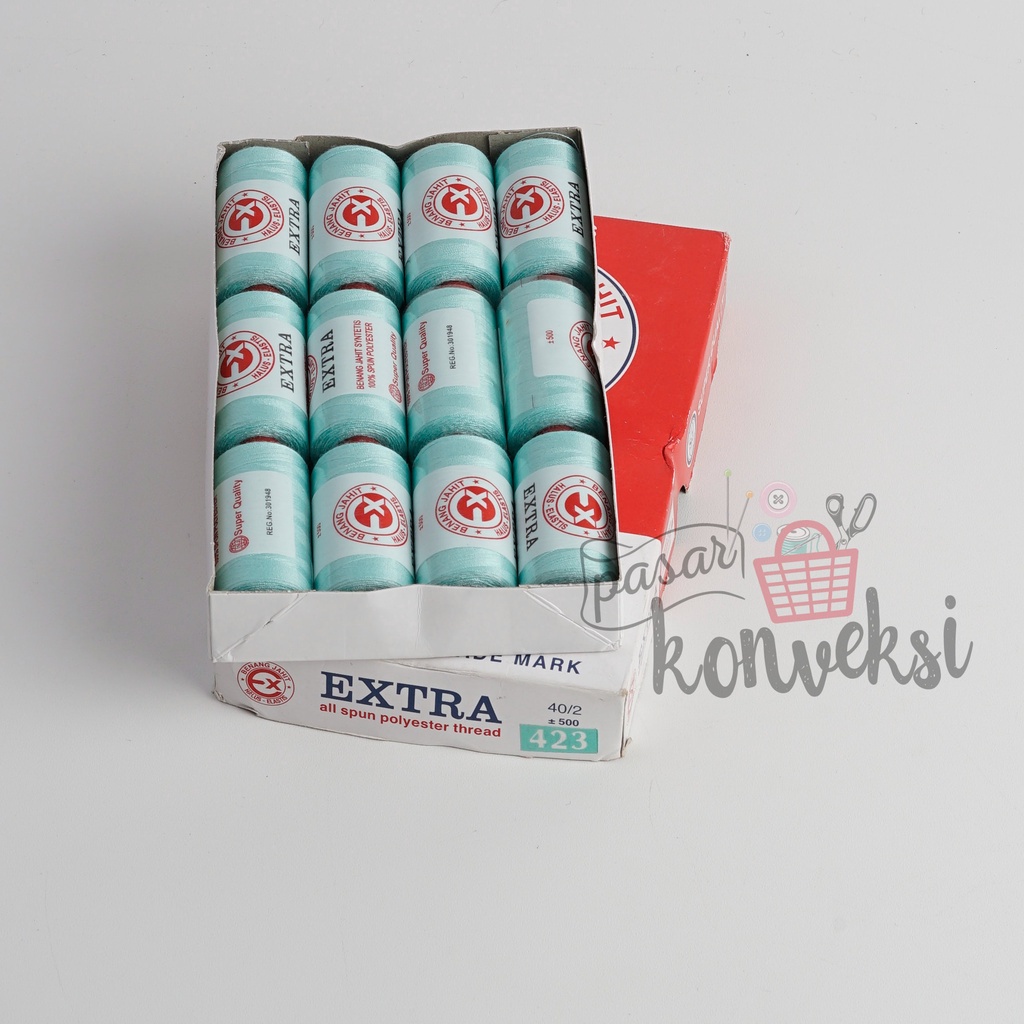 Benang EXTRA Hijau Tosca Muda 423