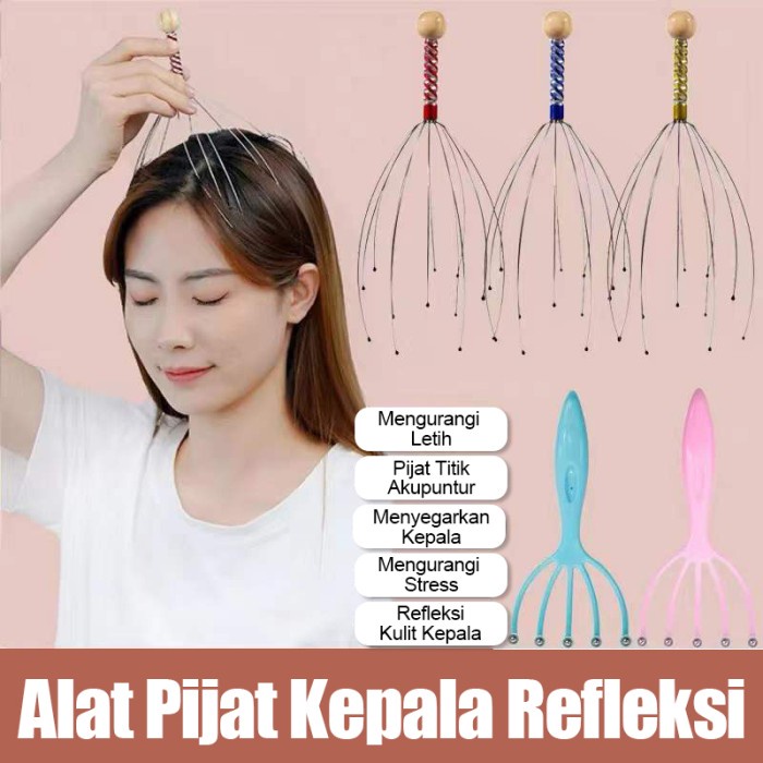 Alat Pijat Kepala Akupuntur 12 Titik Head Massager / Alat Pijat Kepala / Alat Pijat Kepala Refleksi / Bokoma / Bokoma Alat Pijat Kepala / Bokoma Original / Bokoma Stainless / Bokoma Pijat / Bokoma Ori / Alat Pijat Kepala Bokoma Massage Tanpa Listrik