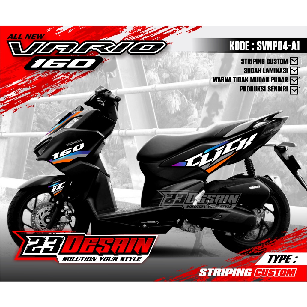 Jual Striping Vario 160 Stiker vario 160 Cutting Sticker Vario 160 2022 ...