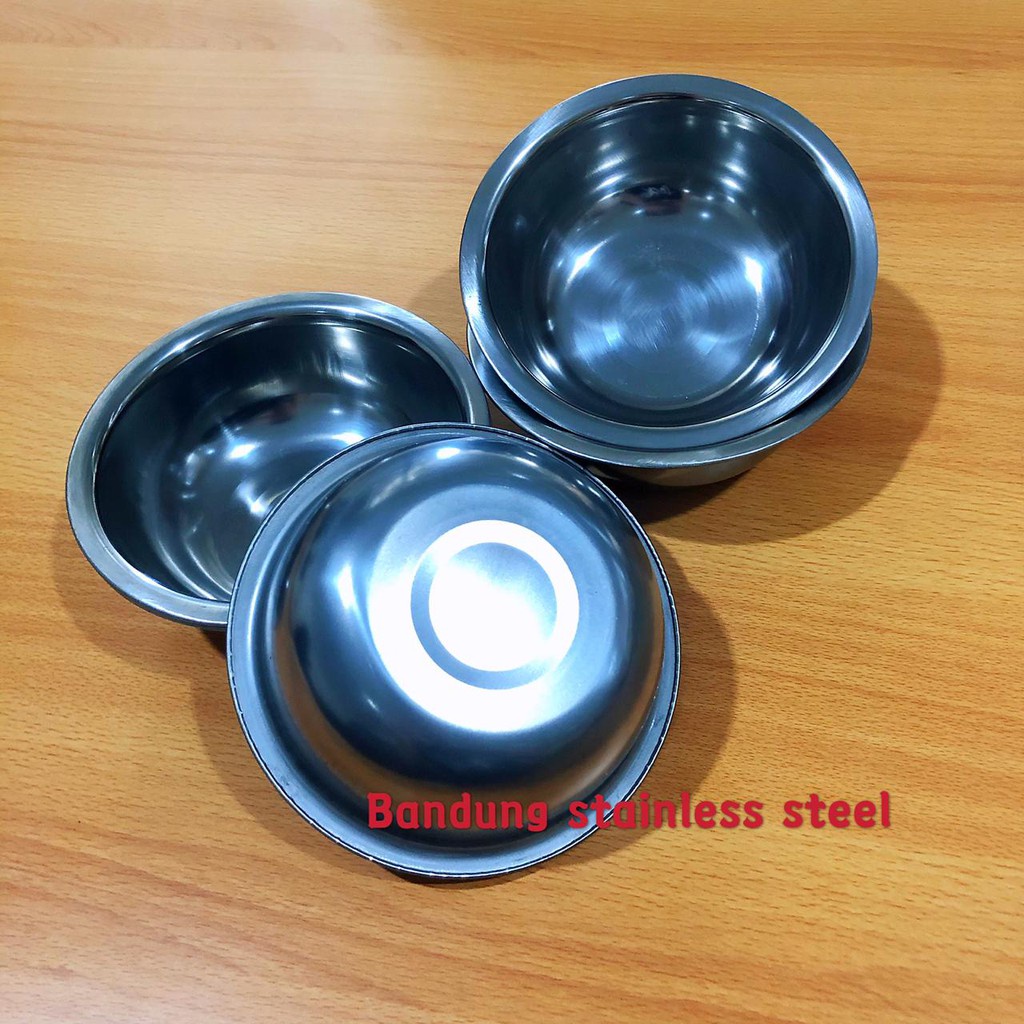 Set Baskom Mangkuk Kobokan Stinless Tipis isi 6pcs Cuci Tangan 12CM 14CM 16CM