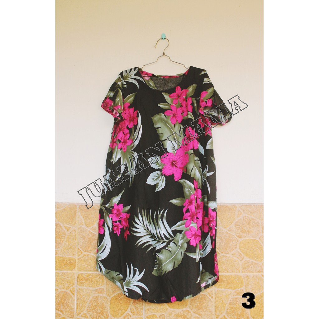 [JUALAN MAMA] Daster Jumbo Hitam Bunga