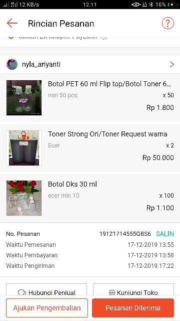 Botol Pet 60 Ml Flip Top/botol Toner 60 Ml