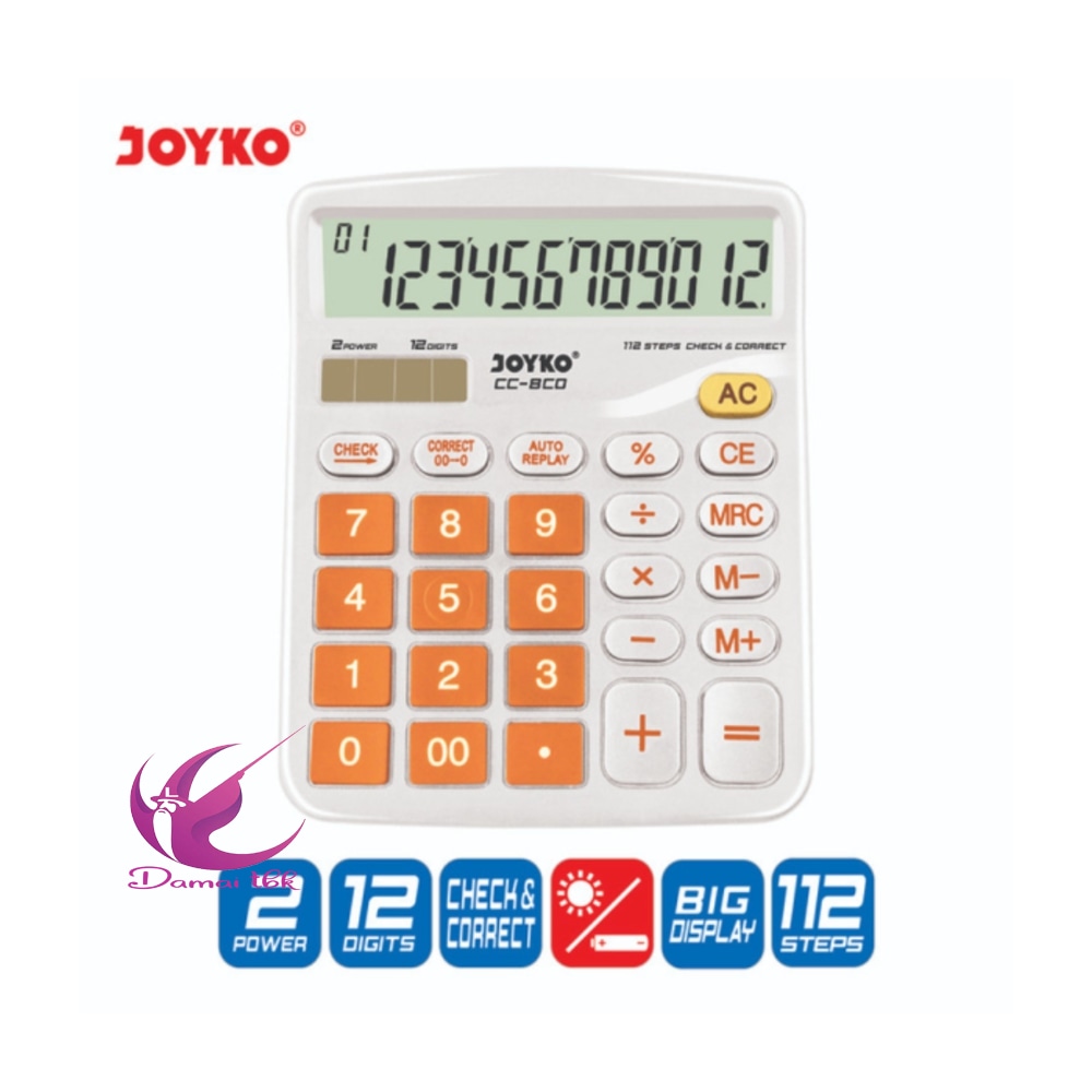 

Calculator / Kalkulator Joyko CC-8CO 12 Digits Check Correct