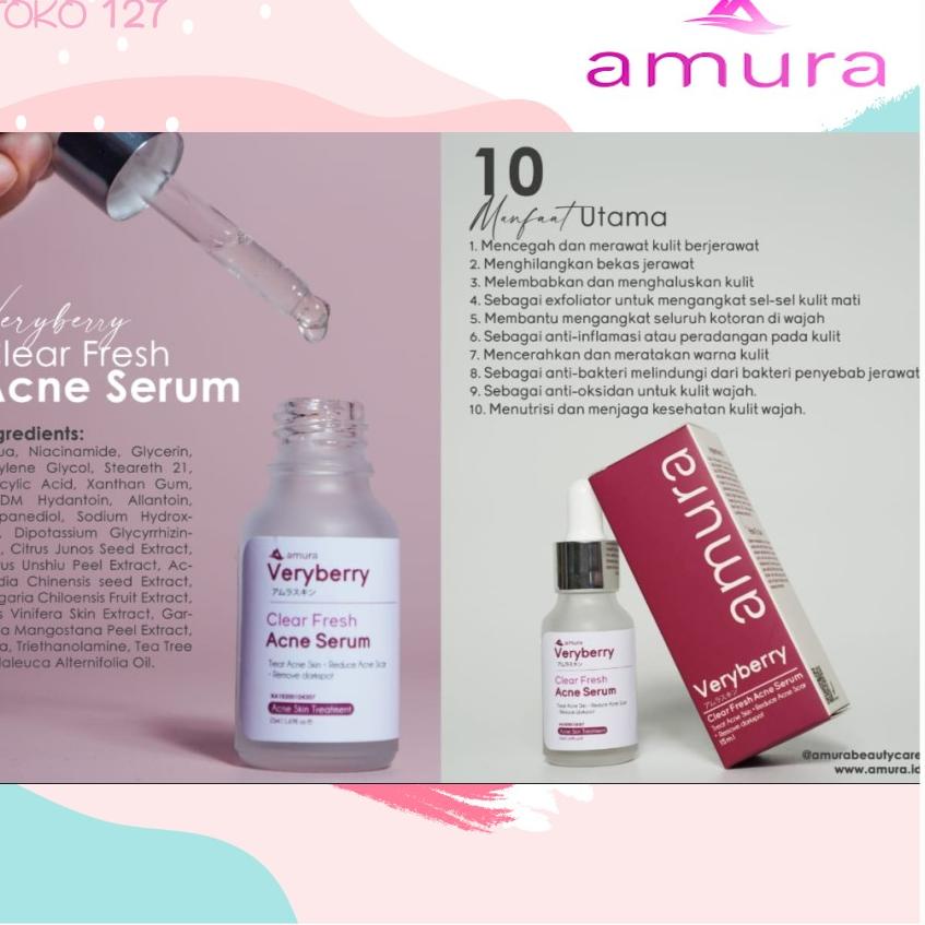 [KODE 7EPD0] AMURA Serum Expert Serum Gold Kecantikan Skincare Skin care Acne Wajah Flek Hitam BPOM Asli 100% COD