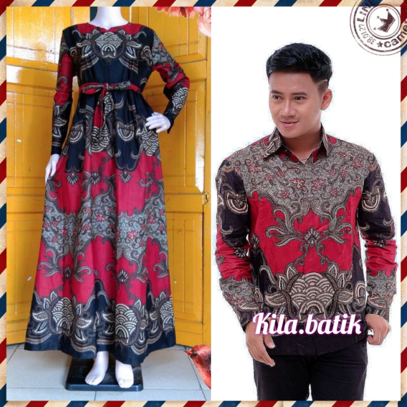 Maura Couple Sania Ruffle Batik Couple ori Ndoro jowi DNT Garansi Termurah motif wolak walik. S M L XL XXL