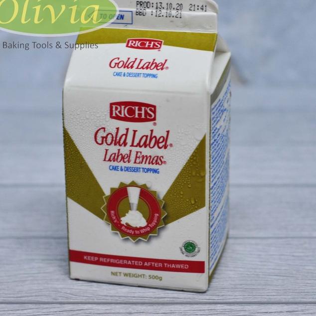 

[KODE 9AIL0] RICHS Rich's GOLD LABEL Whipping Cream 500 gr Whip Topping Emas