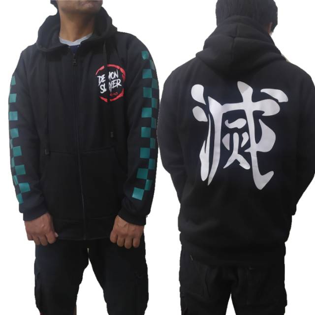 Jaket kimetsu no yaiba demon slayer zipper