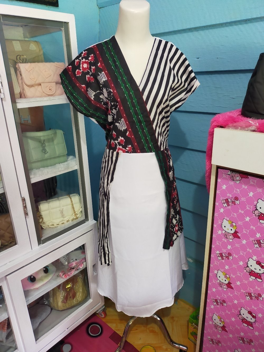 Dress Andin Motif Songket Dress Amanda Manopo Best Seller Baju Artis Harga Merakyat