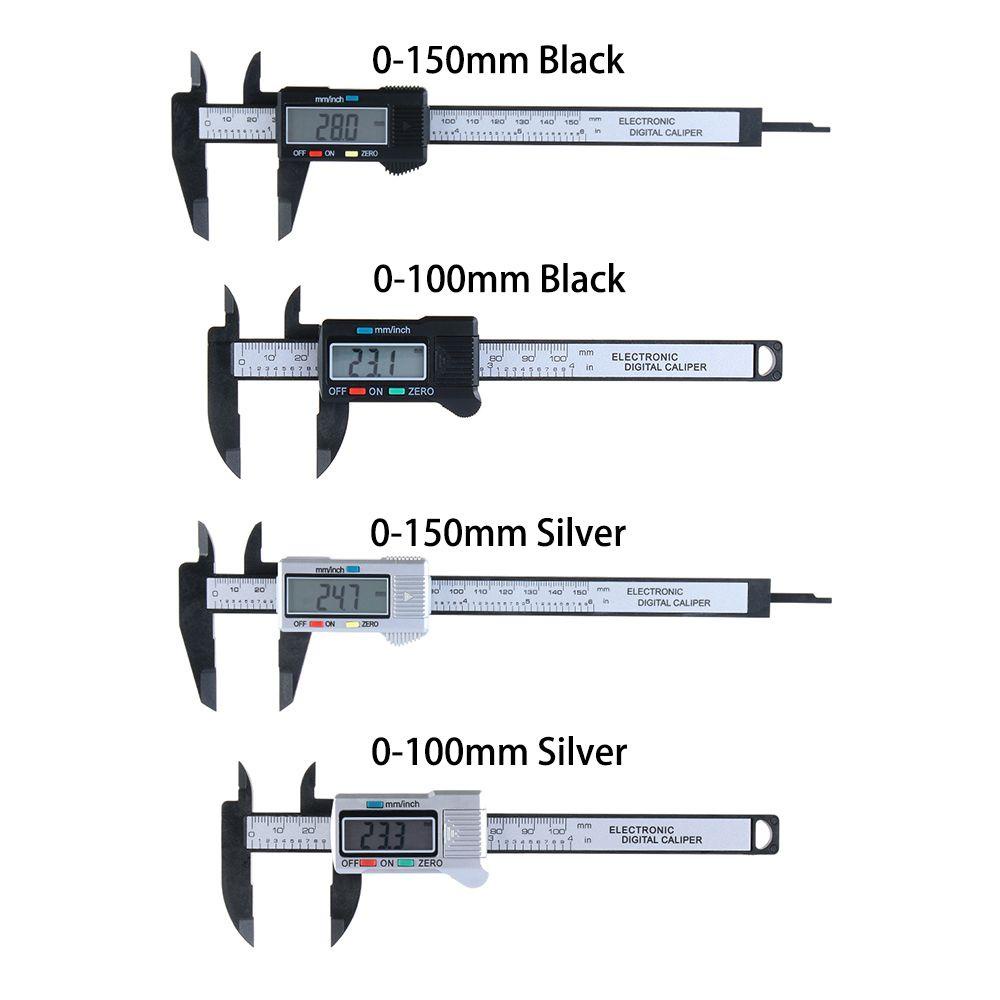 Solighter100/150mm Vernier Calipers Alat Ukur Plastik Elektronik LCD Digital