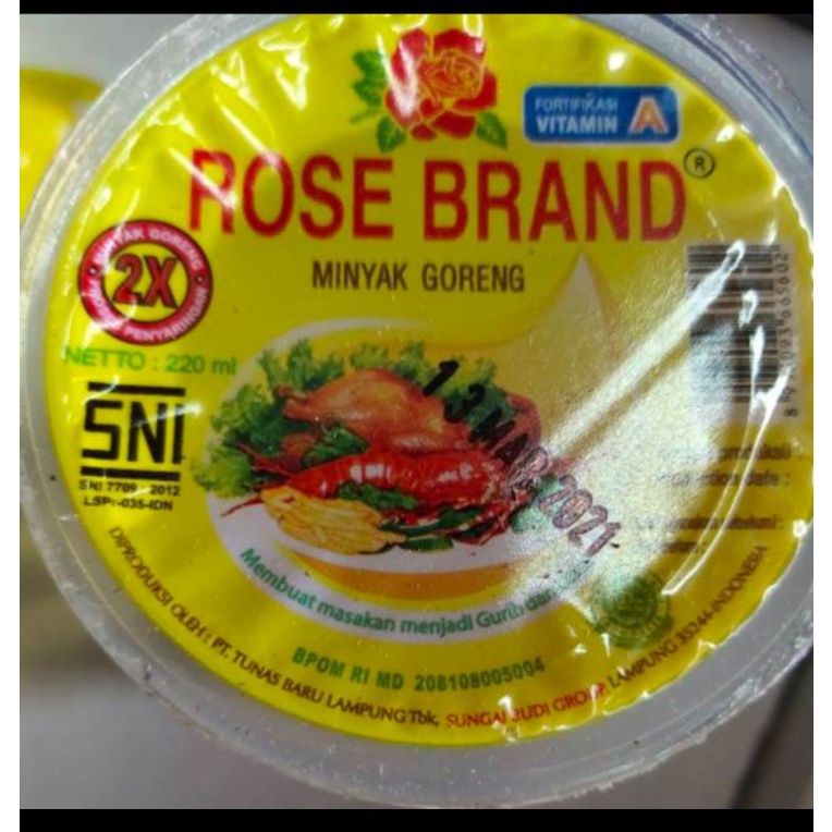 MINYAK GORENG ROSE BRAND GELAS.SEDUS 48 PCS.SAMEDAY/INSTANT