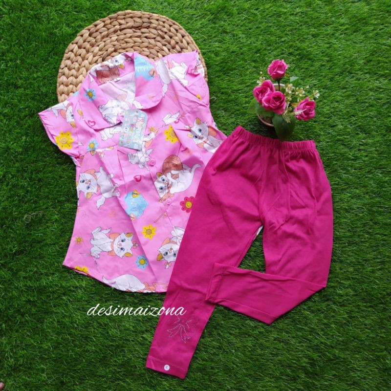 SETELAN HEM,LEGGING ANAK MODEL KEKINIAN,SIZE M L XL