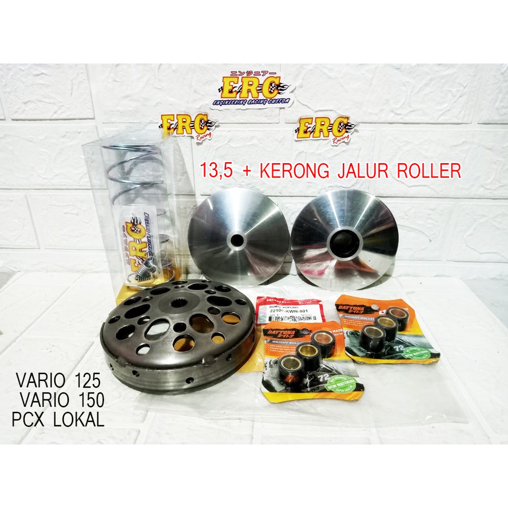 PAKET UPGRADE CVT KERONG DERAJAT 13,5 RUMAH ROLLER PCX VARIO 125 150 ORIGINAL CUSTOM