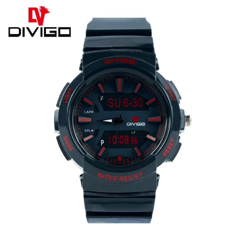 (Cod)Jam Tangan Wanita Fashion Divigo Start Water Resist/Anti Air Strap Rubber(Dikirim Jakarta)
