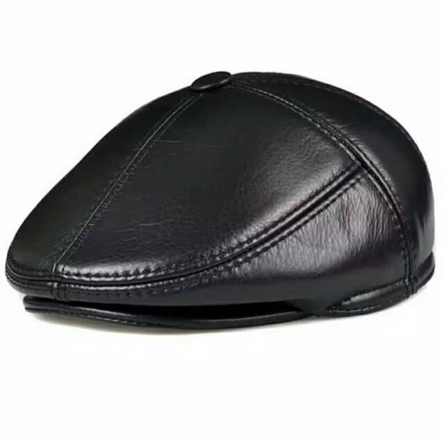 TOPI PET | Topi Pelukis | Topi MAHER ZAIN | Topi Kodok | Topi Copet | Topi Pria KULIT ASLI Murah