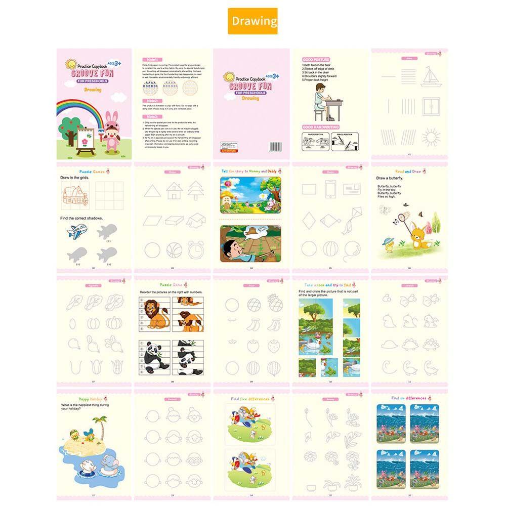 Mxbeauty Kids English Copybook Montessori Huruf Angka Inggris Latihan Bahasa Inggris Free Lap Stiker Tulisan Inggris