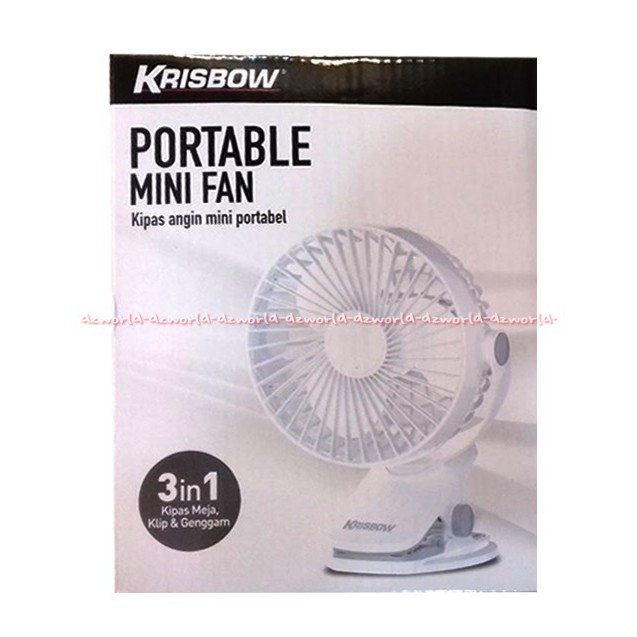 Krisbow Portable Mini Fan Clip Kipas Angin Meja Jepit Kipas Meja Kecil