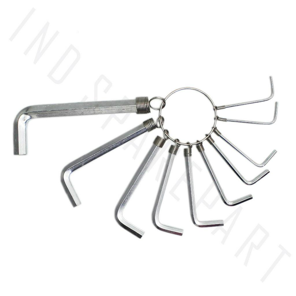 Kunci L Set Hex Key Ring L1-L1.5-L2-L2.5-L3-L3.5-L4-L5-L6-L8/L 1-1.5-2-2.5-3.5-4-5-6-8 mm