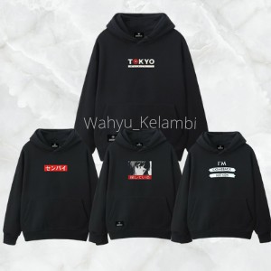 Wahyu - Jaket Sweater Hoodie JAPANESE – Black Edition Trendy Casual Unisex Good Brand Quality