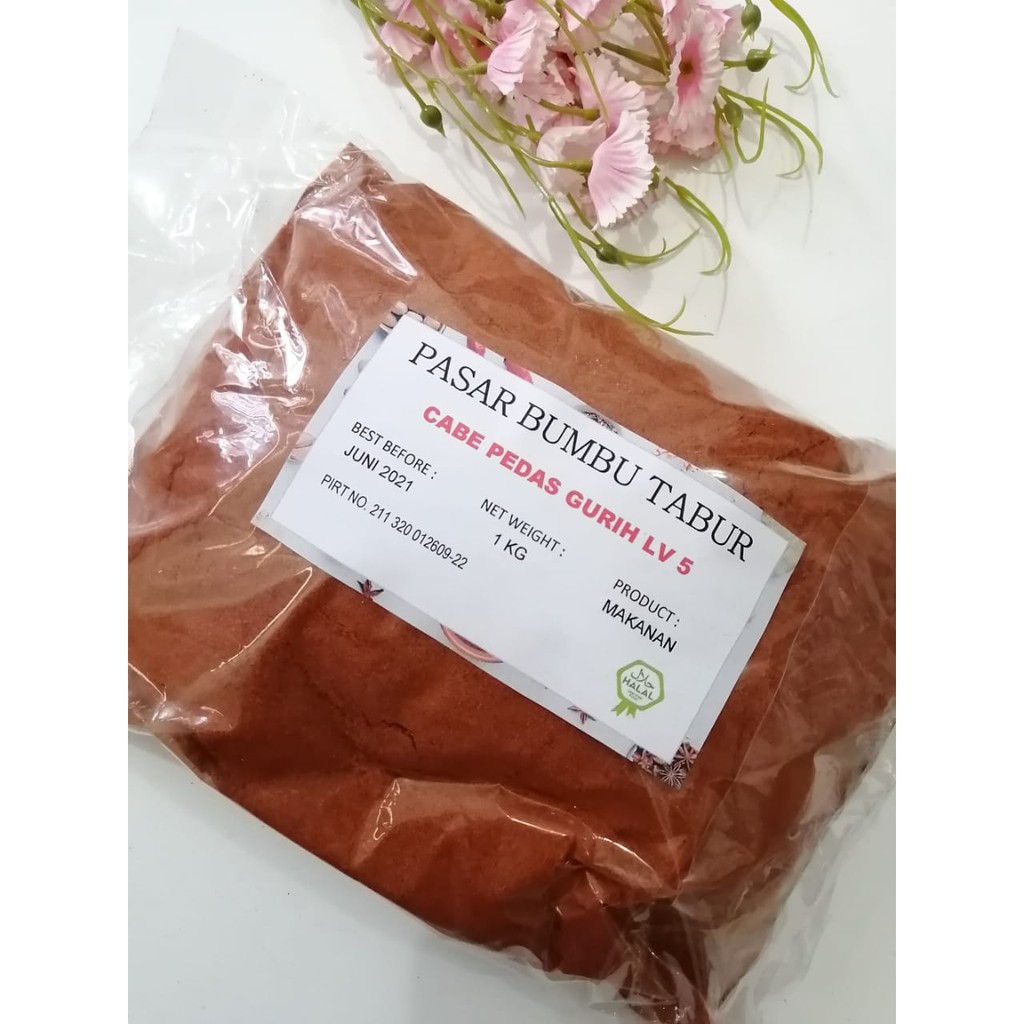 

CABE PEDAS GURIH (LEVEL 5) 1 KG BUBUK MAKANAN ENAK MURAH HALAL