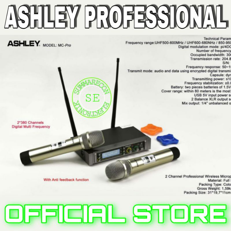 mic wireless ashley original ashley mc pro