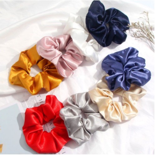 Ikat Rambut Scrunchie Mini Polos Gaya Korea/ Scrunchie / Cemol / cepol rambut/Scrunchie jumbo